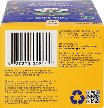 Herbata Earl Grey (20 x 2,25 g) English Tea Shop