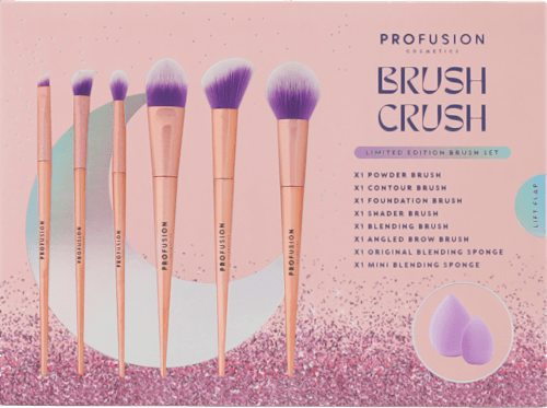Set cadou 6 pensule și 2 bureți de machiaj PROFUSION COSMETICS