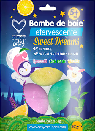 Sweet Dreams bombe de baie efervescente pentru copii easycare