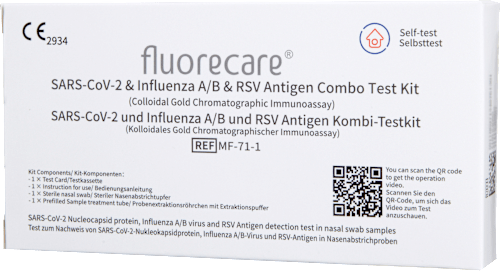 Kombitest SARS-CoV-2 & Influenza A/B & RSV Antigen Combo Test Kit fluorecare