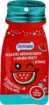 Drażetki odświeżające mięta i arbuz Dosfarm