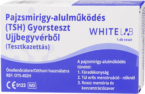 Pajzsmirigy alulműködés  (TSH) gyorsteszt vérmintából WHITELAB