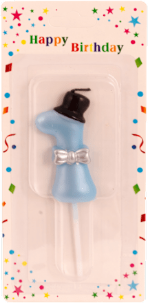 Lumânare aniversare albastră cifra 1 Global Plast