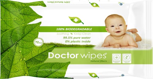 Șervețele umede biodegradabile pentru copii Doctor wipe`s