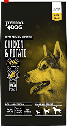 granule pro psy kuře a brambory prima DOG