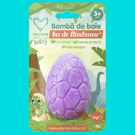 Bombă de baie ou de dinozaur cu surpriză easycare