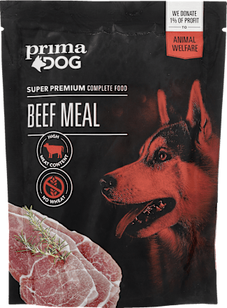 Karma dla psa, danie z wołowiną  prima DOG