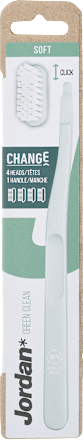 Zobna ščetka s štirimi zamenljivimi glavami Green Clean Soft Jordan