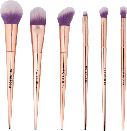 Set cadou 6 pensule și 2 bureți de machiaj PROFUSION COSMETICS