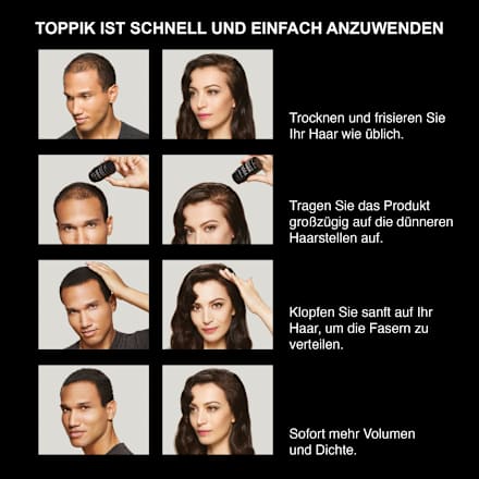 Streuhaar zur Haarverdichtung Mittelbraun Toppik