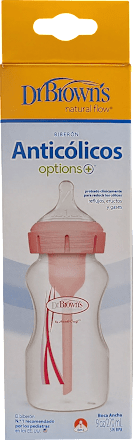 OPTIONS+ Anti-colic flašica za decu - roze, od rođenja  Dr. Brown´s
