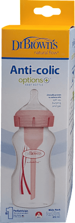 OPTIONS+ Anti-colic flašica za decu - roze, od rođenja  Dr. Brown´s