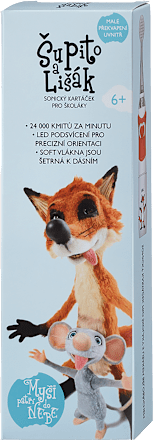 sonický zubní kartáček dětský, oranžový Šupito a Lišák
