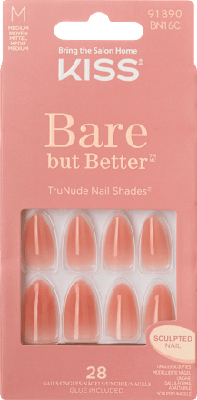Umelé nechty Bare but Better - Fairest Nude KISS