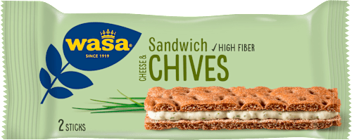 sandwich s příchutí taveného sýru a pažitky wasa