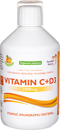 Prehransko dopolnilo Vitamin C+D3 Swedish Nutra