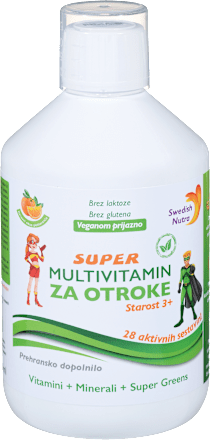 Prehransko dopolnilo Super Multivitamin za otroke Swedish Nutra