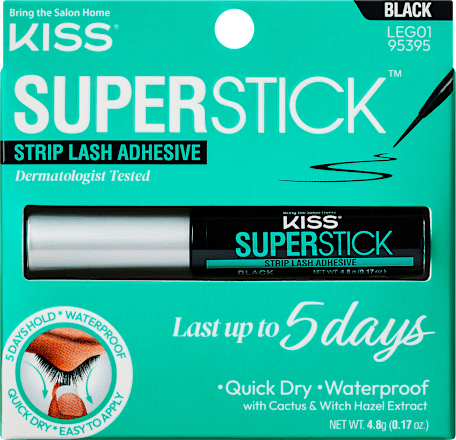 Lepidlo na umelé riasy Superstick Strip Lash Adhesive - black KISS