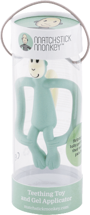 Silikónové hryzadlo s aplikátorom - chlapčenský motív Matchstick Monkey