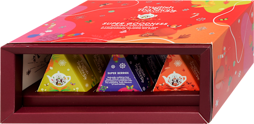 Díszdobozos teaválogatás, Super Goodness Collection, 3x4 db filter English Tea Shop