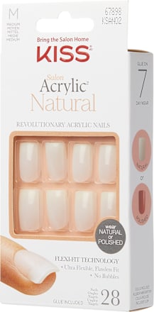 Unghii false acrylic EUPHORIA MEDIUM SQUARE KISS