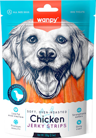 Dopolnilna hrana za pse Chicken Jerky Strips  Wanpy