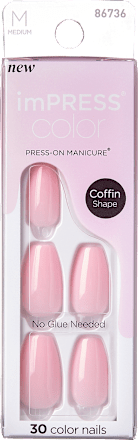 imPRESS COLOR samoljepljivi umjetni nokti Coffin Shape - Pink Dream KISS