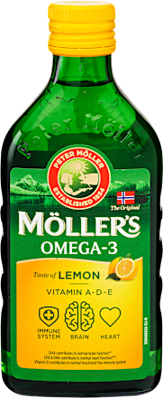 Omega-3 halolaj citrom ízesítéssel MÖLLER'S
