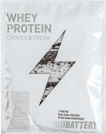WHEY PROTEIN - cookies & cream BATTERY