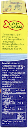 Suplement diety Żelki z tranem Omega-3 Rybki malinowe MÖLLER'S