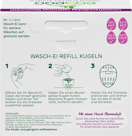 Waschei Refill Kugeln mit Blumenduft  Ecoegg