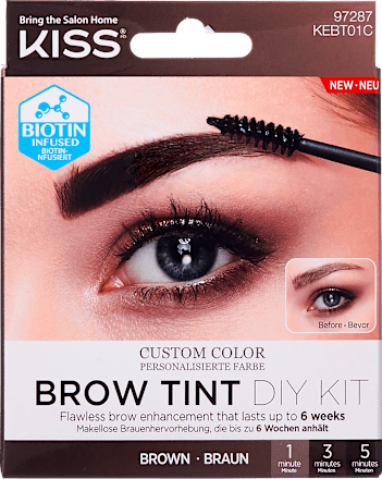 Súprava na farbenie obočia Brow Tint DIY Kit - Brown KISS