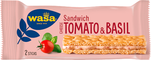 sandwich s příchutí rajčete a  bazalky wasa