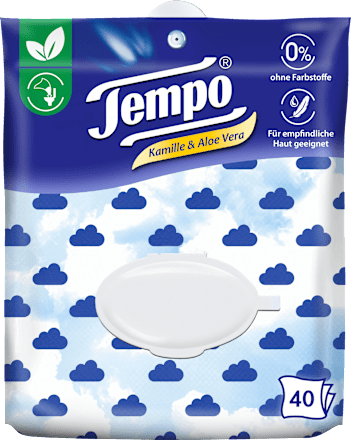 Feuchtes Toilettenpapier Sanft & Sensitiv Komfortbeutel Tempo
