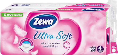 Toilettenpapier Ultra Soft 4-lagig (20 x 150 Blatt) Zewa