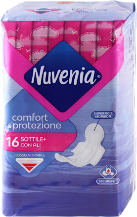 AssorbentI comfort e protezione  sottile+ con ali Nuvenia