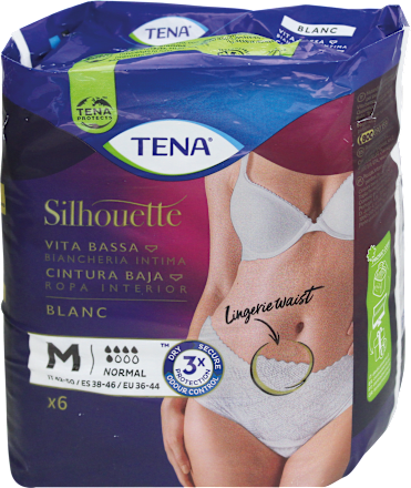 Mutandine assorbenti Silhouette normal bianche taglia M TENA