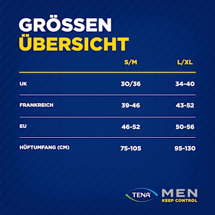 Men Pants Inkontinenz Plus Gr. L/XL TENA
