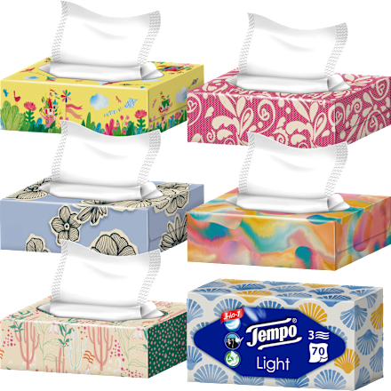 Taschentuchbox Light sortiert 3-lagig Tempo