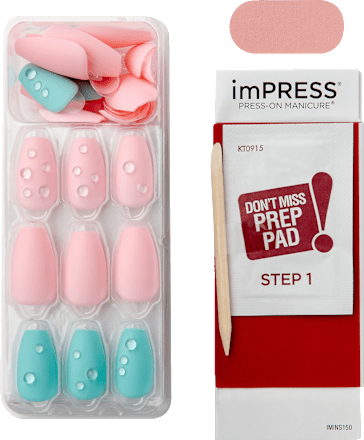 Impress unghii false DEW DROP MEDIUM COFFIN  KISS