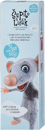 sonický zubní kartáček dětský, růžový Šupito a Lišák