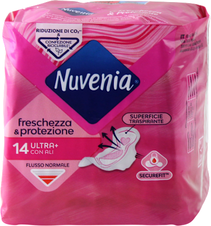 Assorbenti freschezza e protezione ultra+ con ali Nuvenia