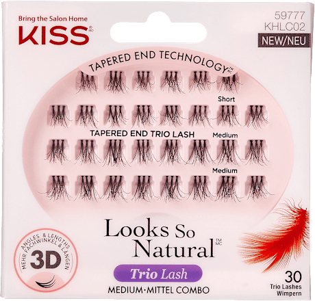 Trsové umelé riasy Looks So Natural Trio Lash KISS
