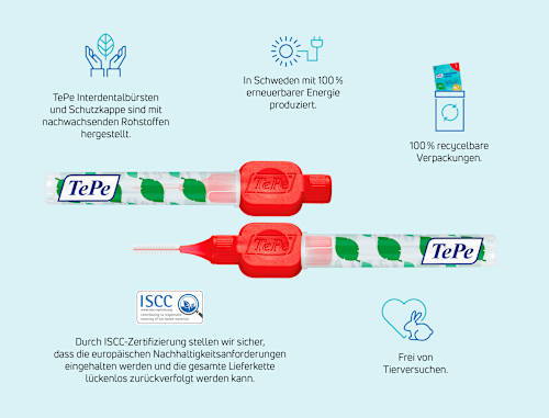 Interdentalbürsten rot 0,5 mm ISO 2 TePe