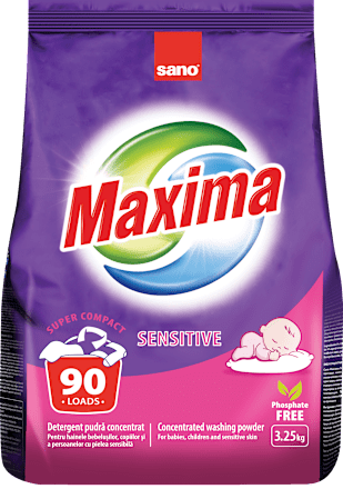 Прах за пране Sensitive, 90 пранета sano