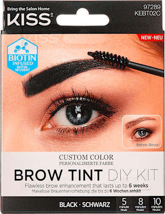 Súprava na farbenie obočia Brow Tint DIY Kit - Black KISS