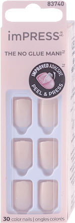 imPRESS samolepljivi veštački nokti, veličina: S - 001 point pink KISS