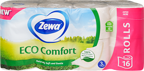 Eco Comfort toaletni papir, 3-slojni, 2400 listića Zewa