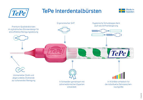 Interdentalbürsten pink 0,4 mm ISO 0 TePe