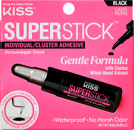 Lepidlo na umelé riasy Superstick Individual Cluster Adhesive - black KISS